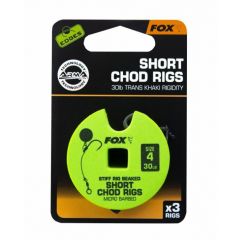 Fox Short Chod Rigs 30lb Size 4