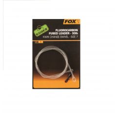 Fox Fluorocarbon Fused Leader 30LB Kwik Change Swivel size 7