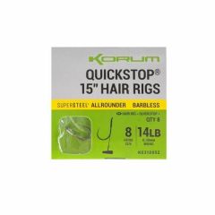 Korum Quickstop 15" hair rigs barbles 10