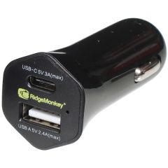 RidgeMonkey vault 15W usb-c car charger adaptor