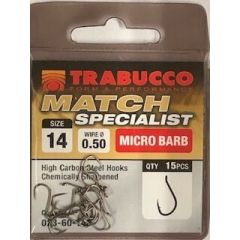 Trabucco Match Specialist - Micro Barb Nr 14 - 15Pcs