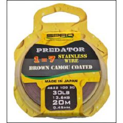 Spro Predator Brown Coated Wire 20lb 20m
